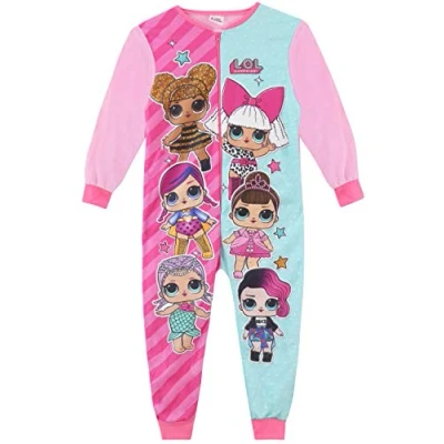 Image of L.O.L. Surprise! Girls Onesie Girls&#039; Onesies Fleece Kids Pyjamas Pink 4 5 Years