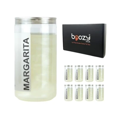 Image of Boozy Margarita Cocktail Cans, With Sparkle, Ready To Drink, x8, 200ml