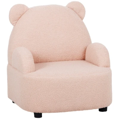Image of AIYAPLAY Kids Armchair, Bear Shaped Toddler Chair, Baby Armchair for Bedroom Playroom Living Room, Boys and Girls Aged 18 Months to 3 Years Pink