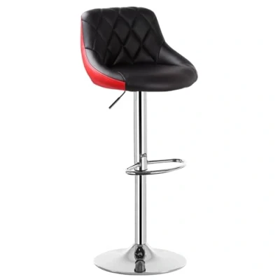 Image of WOLTU Bar Stool Faux Leather Kitchen Barstool Black Seat Adjust 60 82cm