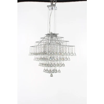 Image of Parma 6 Light Square Chrome Ceiling Fitting
