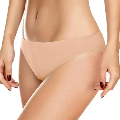 Image of Girls Dance Knickers Seamless Ballet High Cut Briefs Kids Cotton Underwear Flesh Nude,10 12 Years,150