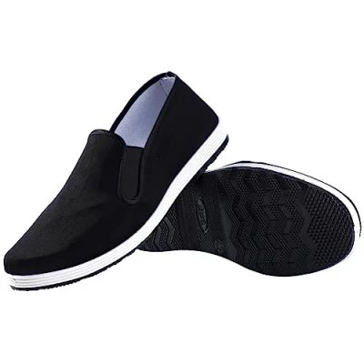 Image of JIJIe Chinese Traditional Martial Arts Shoes Tai Chi, Qi Gong, Kung Fu, and Wing Chun Unisex UK8.5 EU43 Black