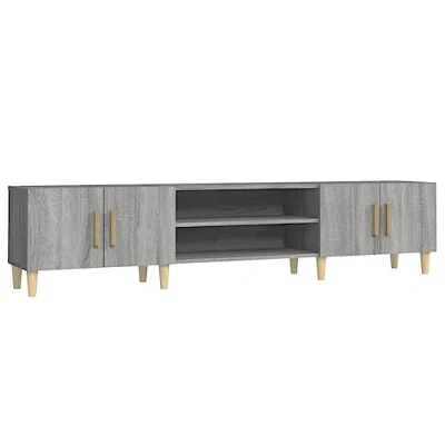 Image of vidaXL TV Cabinet, Stand for Living Room Bedroom, Unit with Door, Hifi Cabinet Sideboard Cupboard, Modern Style, Grey Sonoma Engineered Wood