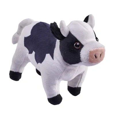 Image of Wild Republic Pocketkins Eco Cow, Stuffed Animal, 5 Inches, Plush Toy, Made from Recycled Materials, Friendly