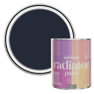 Image of Rust Oleum Blue Heat Resistant Radiator Paint in Satin Finish Odyssey 750ml