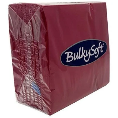 Image of Paper Serviettes Soft Napkins 40x40cm 2PLY BulkySoft Solid Colours Choose (Dark Red, 100)