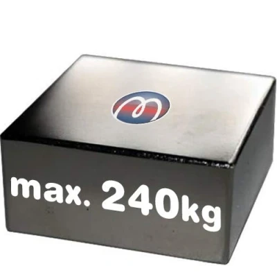 Image of Block Magnet 60 x 30mm Neodymium N45 (NdFeB) Nickel Force (Strength): 240 kg Power Magnetic Super Strong Rectangular Magnets for Industry and Home