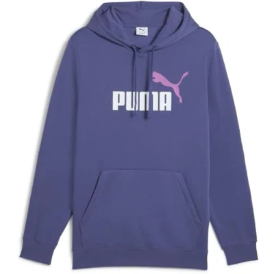 Image of Puma Color LOGO Hoodie Hoodie, Men&#039;s, Size: Large, Blue crystal