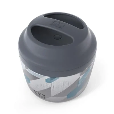 Image of monbento Insulated Lunchbox for Men and Women MB Element Graphic Dimensions Leakproof Bento Box Perfect Work/Outdoor/Sports Keeps Food Hot/Cold BPA Free Geometric Pattern