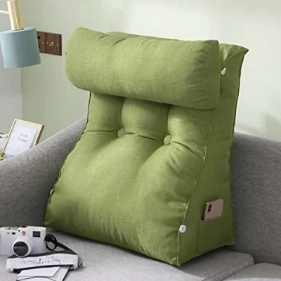 Image of CLEMMO Reading Pillow And Detachable Neck Roll,Lumbar Pillow,Headboard Pillow,Support Cushions For Sofa,Lumbar Support Cushion Sitting,Reading Or Gaming