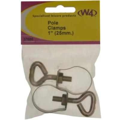 Image of W4 Pole Adjustment Clamps Silver, 1 Inch