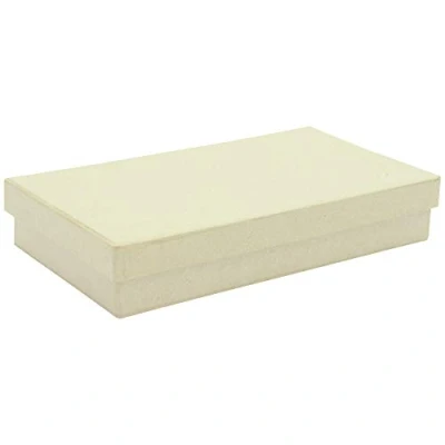 Image of Décopatch Ref BT061C Rectangular Box Papier Maché Object to Decorate 18 x 10 3cm with Papers &amp; PaperPatch Glue, Glitter, Paints