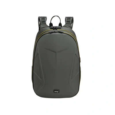 Image of I Stay 15.6 Inch Laptop Hardshell Backpack with USB Port Grey/Yellow