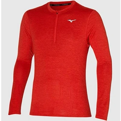 Image of Mizuno Men&#039;s Impulse Core LS HZ Running, Fiery Red, L