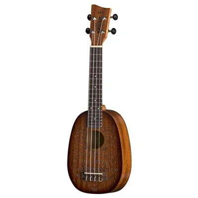 Image of GEWA Pineapple Sopran ukulele Manoa K PA Whisky Sapelli silk Matt finish with Gig Bag