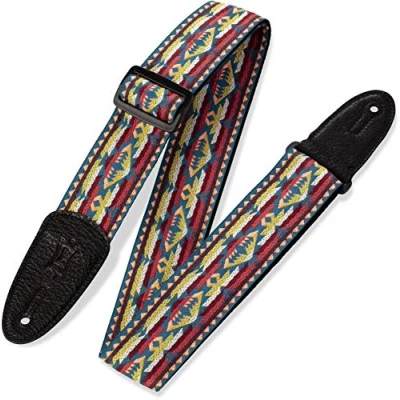 Image of Levy&#039;s Leathers M8HT 22 60&#039;s Style Hootenanny Jacquard Weave with Leather Back Strap, 2 Inch