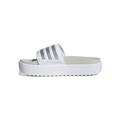 Image of adidas Sportswear Pool slides, Women&#039;s, Size: 4, Ftwr whitezero metgrey one Synthetics/textile