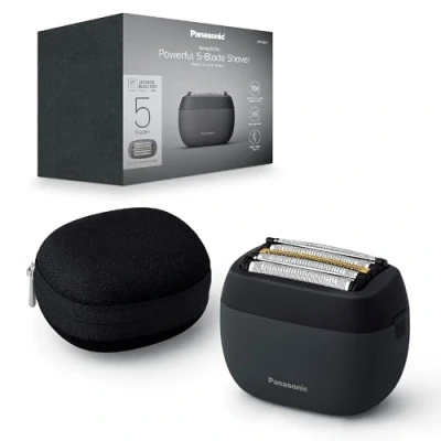 Image of Panasonic ES PV3B K811 Series 900s Foil Shaver, Wet &amp; Dry 5 Blade Electric Shaver for Men, Responsive Beard Sensor, USB C, Carry Case, Matte Black