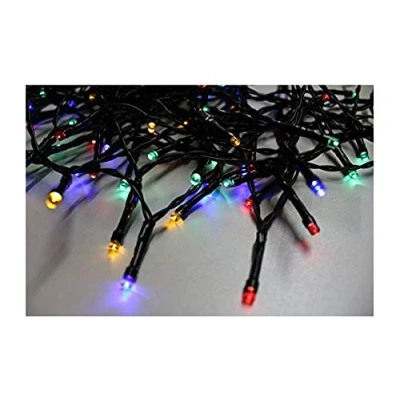 Image of 100 Multi Coloured LED Outdoor Waterproof Battery 8 Function with Timer String Lights Xmas Garden Christmas Party Fairy