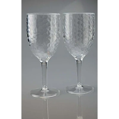 Image of Bello Plastic Wine Goblet Dimple Glasses by Bell&#039;O