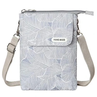 Image of LassZone Canvas Cute Crossbody Handbags Cell Phone Purse Wallet Leaves Pattern Small Change Pouch Bags for Women Girls