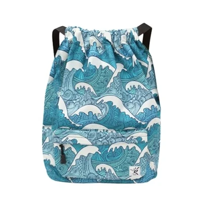 Image of Risefit Waterproof Drawstring Bag, Backpack, Gym Bag Sackpack Sports Backpack for Women Girls