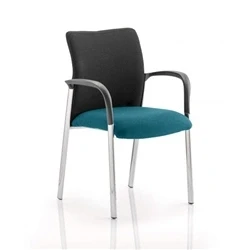 Image of Academy Black Fabric Back Kingfisher Colour Seat With Arms KCUP0031