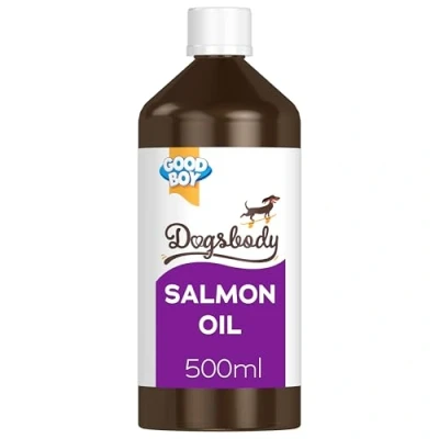 Image of Good Boy Dogsbody Norwegian Salmon Oil for Dogs 500ml Natural Omega 3, 6 and 9, Fish Supplement Healthy Skin Coat