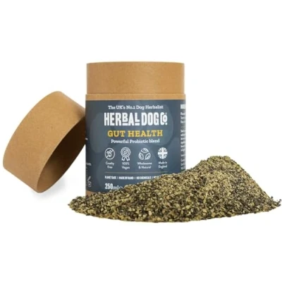 Image of Herbal Dog Co Gut Health Probiotic Blend for Dogs, 250ml Helps Digestion &amp; Upset Stomach Food Supplement Dogs Puppies All Natural, Vegan, Made in UK