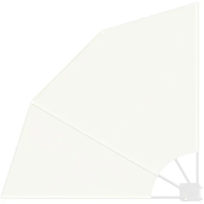 Image of vidaXL Balcony Privacy Screen Folding Manual Cream 115 x cm Fabric