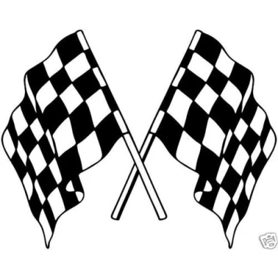 Image of Stock Rally Car Racing Chequered Flags Stickers/Decals