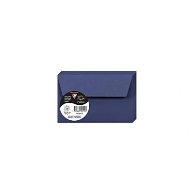 Image of Clairefontaine Ref 5641C Pollen Adhesive Envelopes (Pack of 20) 90 x 140mm Sized, 120gsm Paper, Printer Compatible, Acid Free, Strip for Easy Seal Night Blue