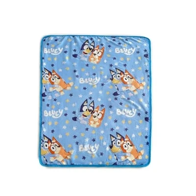 Image of Northwest Bluey Silk Touch Sherpa Throw Blanket, 40&quot; x 50&quot;, Happy Times