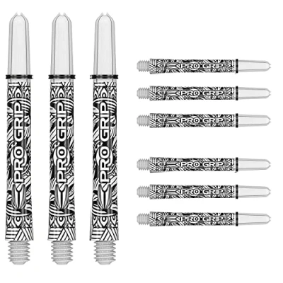 Image of Target Darts Unisex&#039;s 3 x Ink Design Pro Grip Dart Shafts 9 in Total, White, Medium