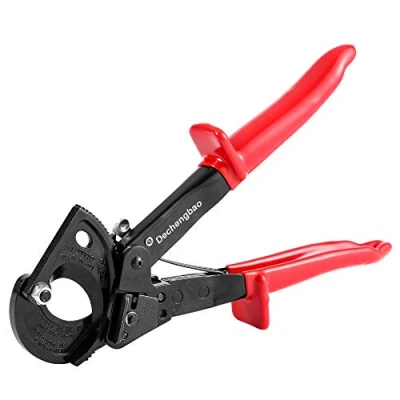 Image of Cable Cutter,HS325A Heavy Duty Aluminum Copper Ratchet Cutter, Cut up to 240mm² Ratcheting Wire Cutter and (HS325A)