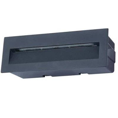 Image of Lucande Outdoor Wall Light &#039;Loya&#039; (Modern) in Black Made of Aluminium (1 Source,) from Brick Light, lamp for Exterior/Interior Walls, House, Terrace und Balcony