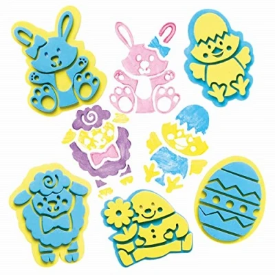 Image of Baker Ross Easter Foam Stampers Pack of 10, Crafts for Kids (AX803)