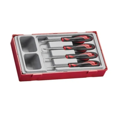 Image of Teng Tools 4 Piece Precision &amp; Heavy Duty Hook Pick Set Tool Tray TTMDP
