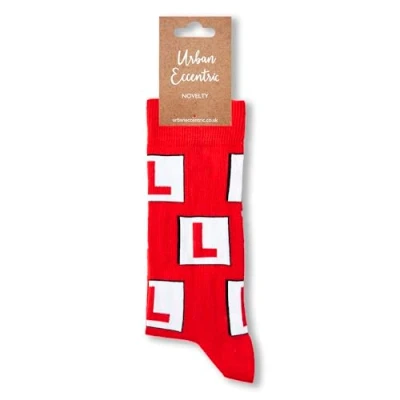 Image of Urban Eccentric Unisex L Plates Socks Gift 1 Pair Cotton Rich Premium Novelty Gifts