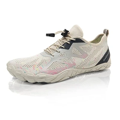Image of Barefoot Shoes Men Women Water Wide Lightweight Walking Shoes(A Beige,5.5UK)