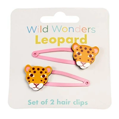 Image of Children&#039;s Wild Wonders Leopard Hair Clips (set Of 2)