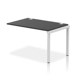 Image of Impulse Bench Single Row Ext Kit 1200 Silver Frame Desk Black