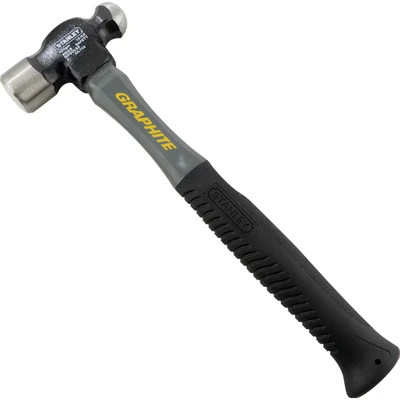 Image of Stanley 1 54 716 Ball Pein Hammer Graphite, 450g, 16oz, Yellow
