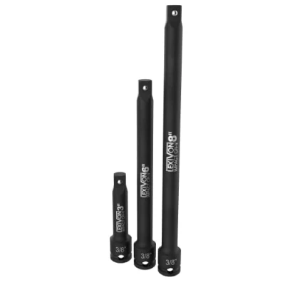 Image of LEXIVON Impact Socket Extension bar Set 3/8 (9.5 mm) Bit Extensions Tool Extender for Manual Pneumatic Torque Wrench, Electric Ratchet Wrench Long Bars 3&quot; 6&quot; and 8&quot; in (LX 114)