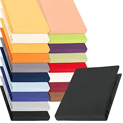 Image of aqua textil Pur Fitted Sheet Divan Water Beds Cotton 120x200 130x220 cm anthracite