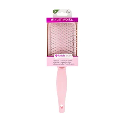 Image of Brushworks Square Paddle Brush Pink
