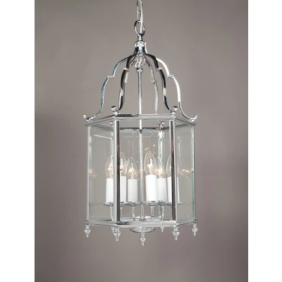 Image of Belgravia Chrome Lanterns Pendant Ceiling Light