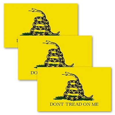 Image of Anley 5&quot; X 3&quot; Don&#039;t Tread on Me Decal 3Pcs Car and Truck Reflective Bumper Stickers 3 Pack Set