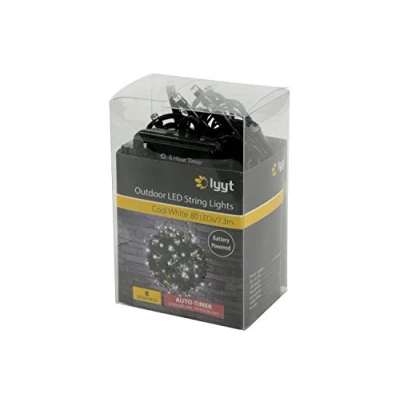 Image of 80 LED Battery String Light Cool White